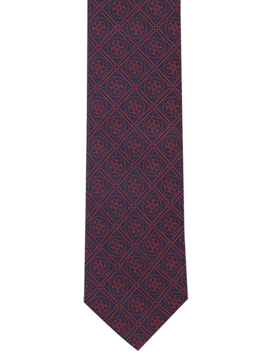 

Louis Philippe Men Purple Printed Broad Tie