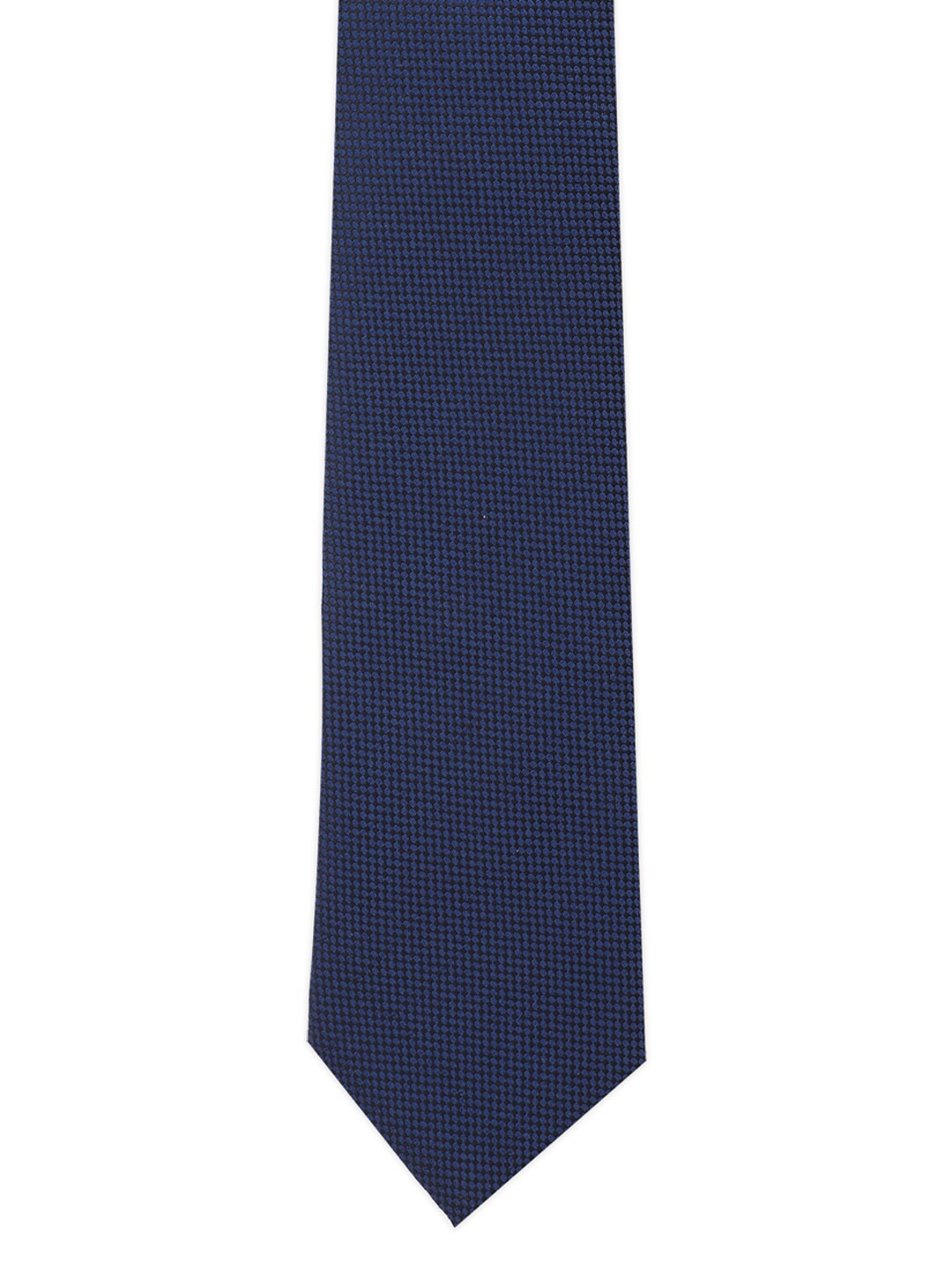 

Louis Philippe Men Navy Blue Woven Design Broad Tie