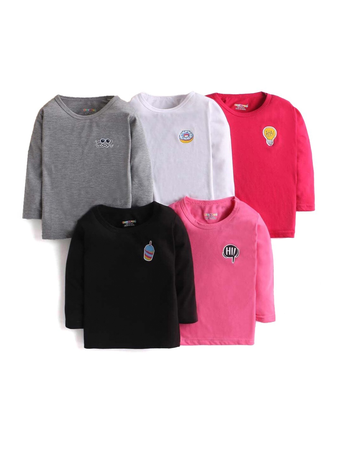 

Hopscotch Girls Multicoloured 5 Applique T-shirt, Multi