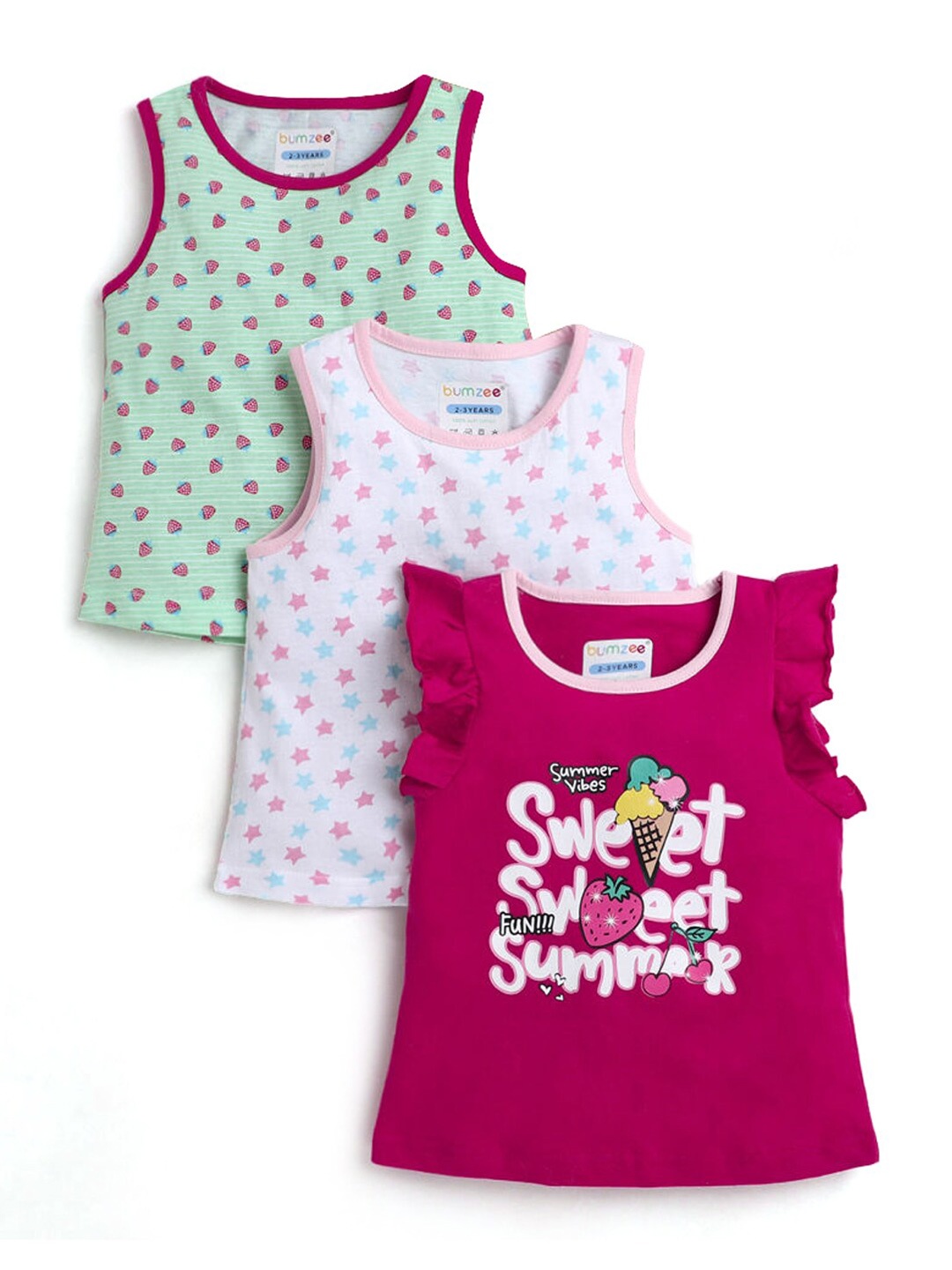 

Hopscotch Girls Set Of 3 Multicoloured T-shirt, Multi