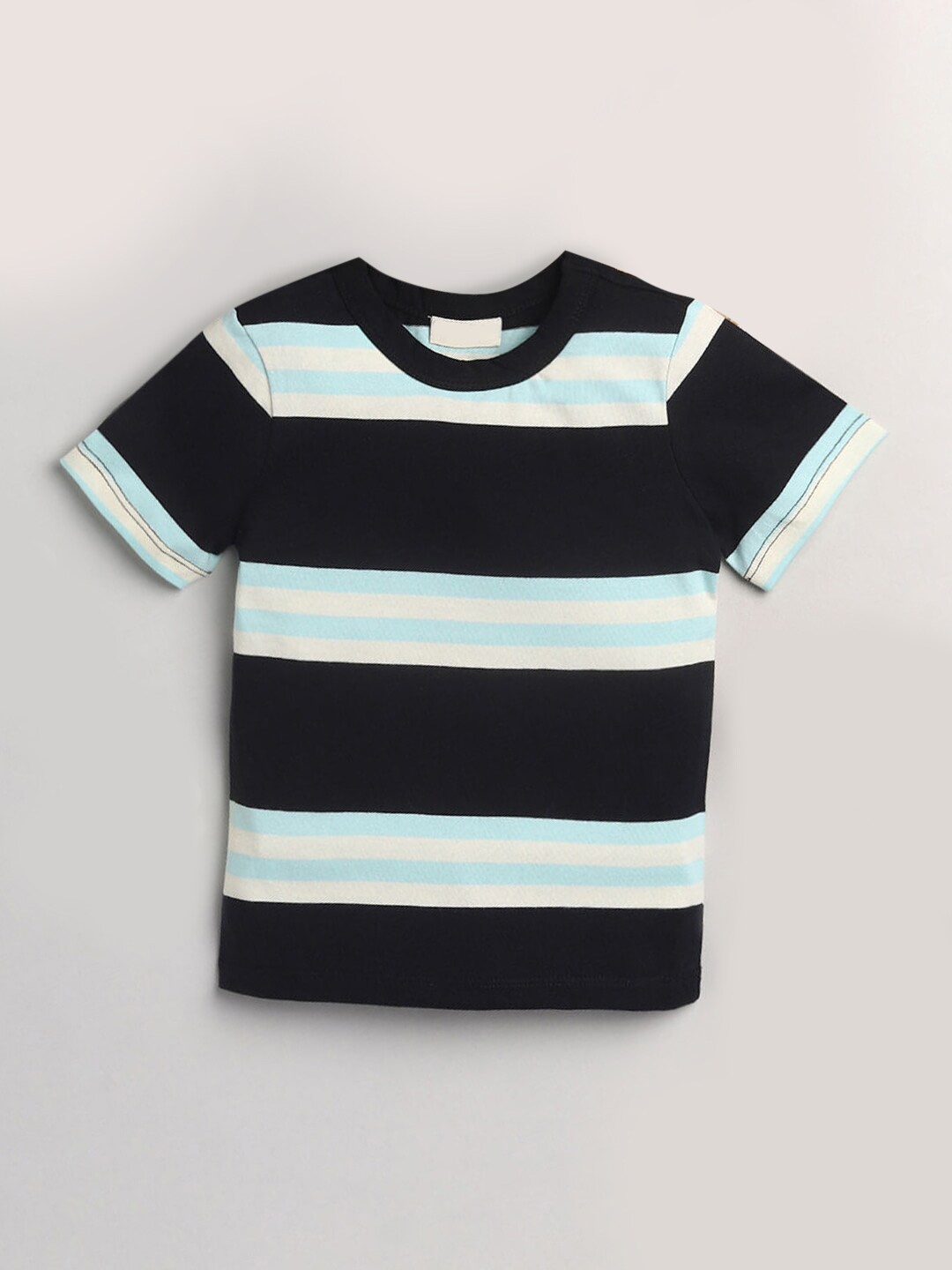 

Hopscotch Kids-Boys Multicoloured Colourblocked T-shirt, Multi