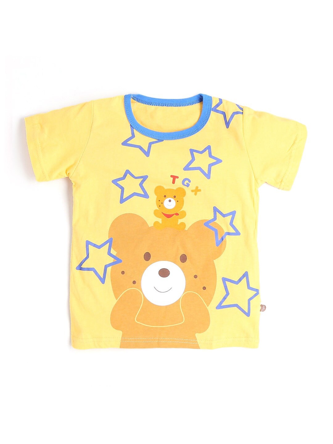 

Hopscotch Boys Yellow Printed T-shirt