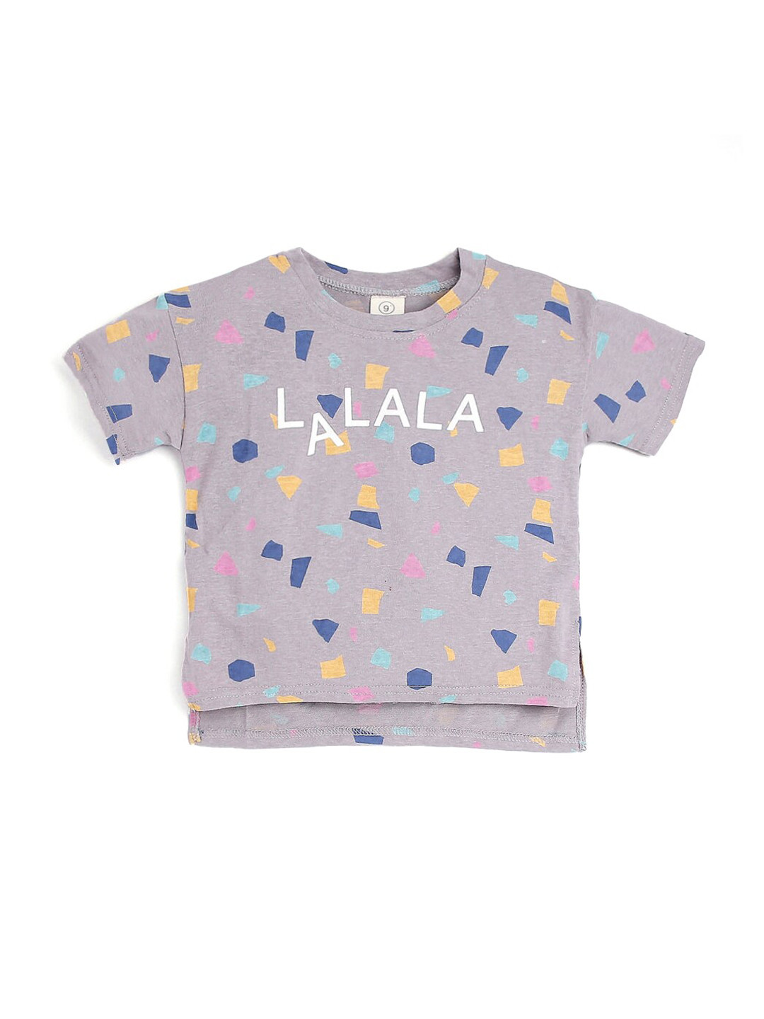 

Hopscotch Boys Grey Geometric Printed T-shirt