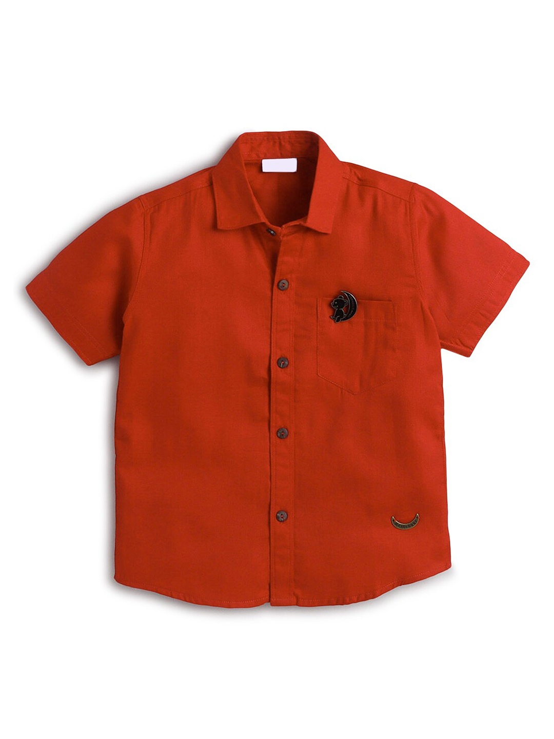 

Hopscotch Boys Orange Casual Shirt