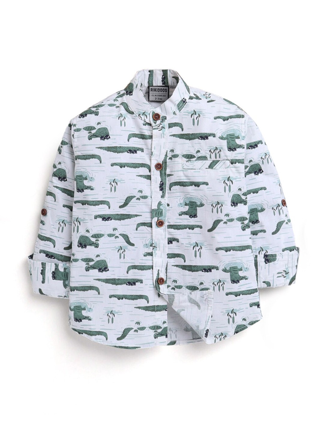 

Hopscotch Boys White Printed Casual Shirt