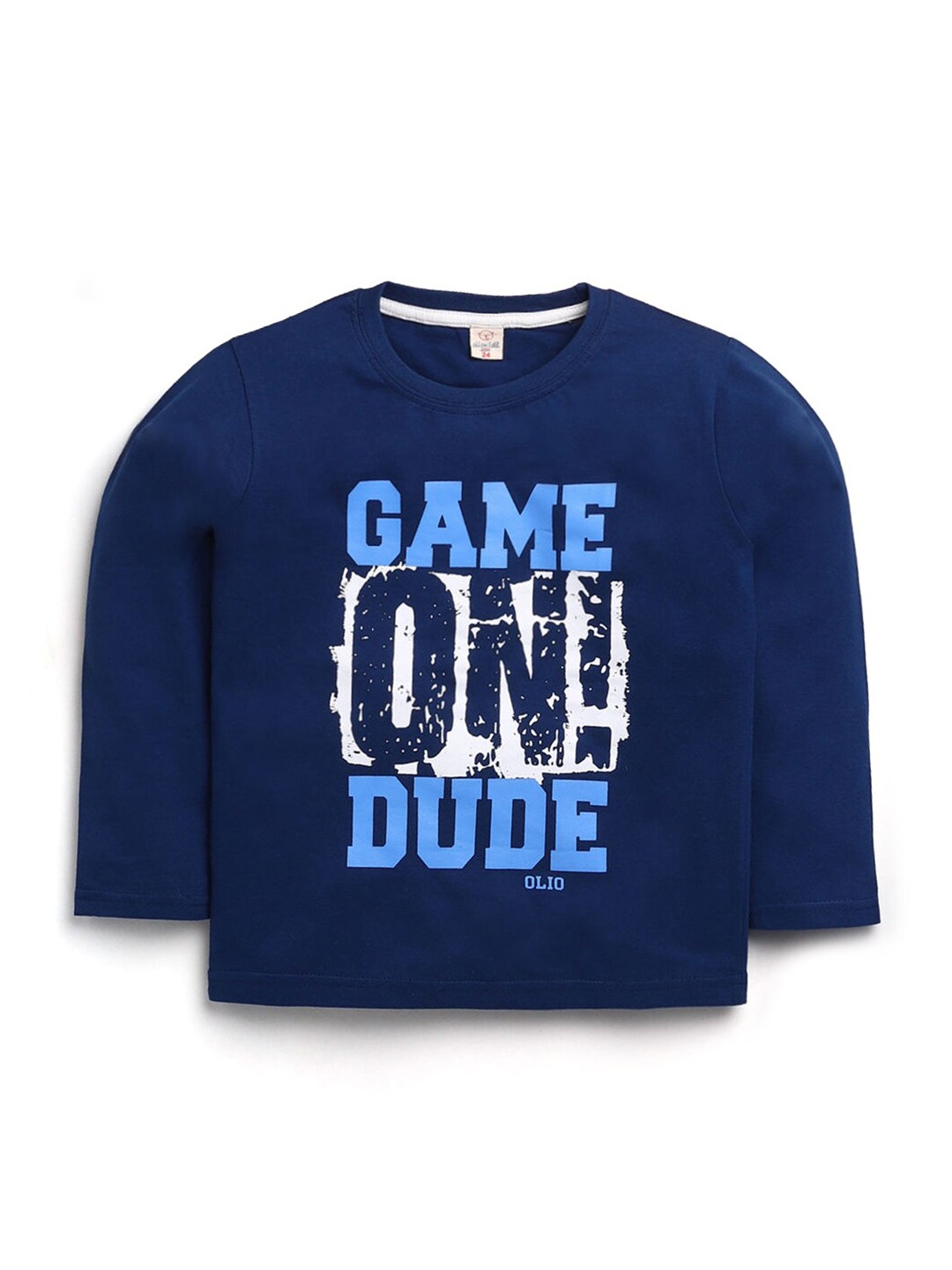 

Hopscotch Boys Navy Blue V-Neck T-shirt
