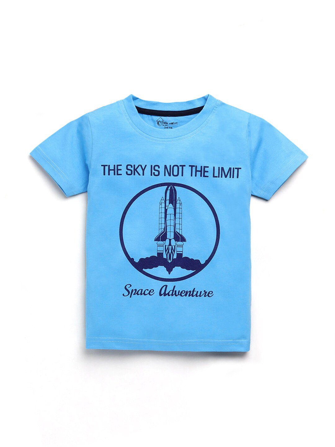 

Hopscotch Boys Blue Printed T-shirt