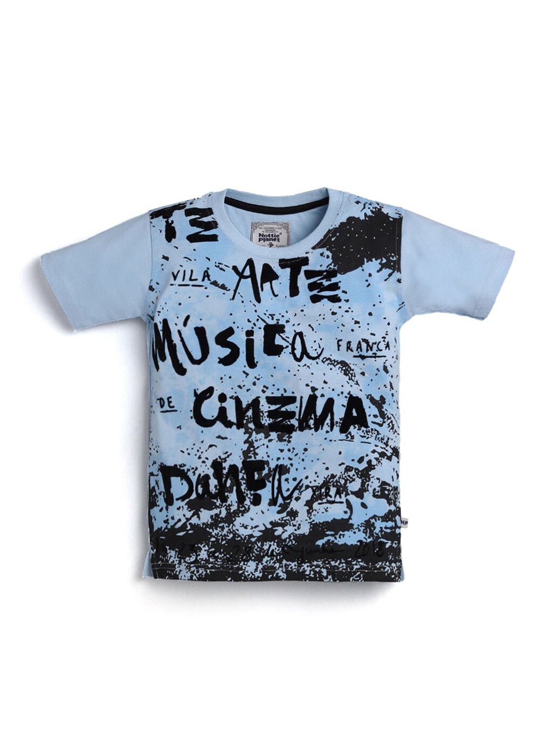 

Hopscotch Boys Blue Printed T-shirt