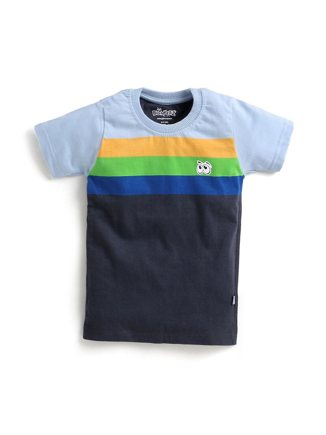 

Hopscotch Boys Black Striped Applique T-shirt