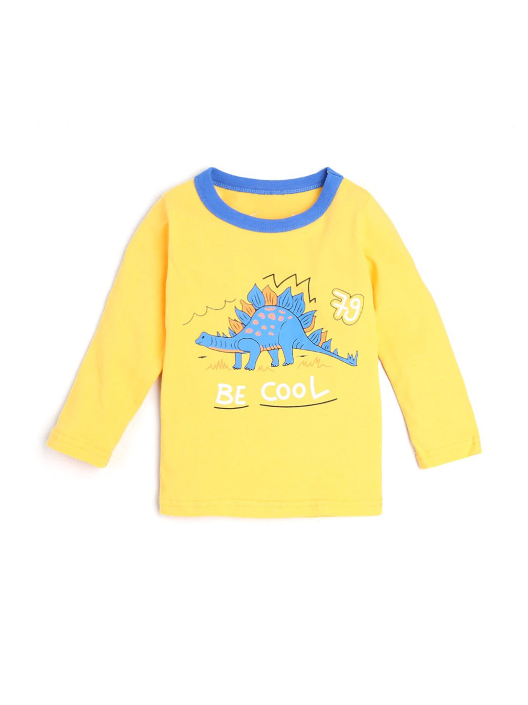 

Hopscotch Boys Yellow Typography Printed T-shirt