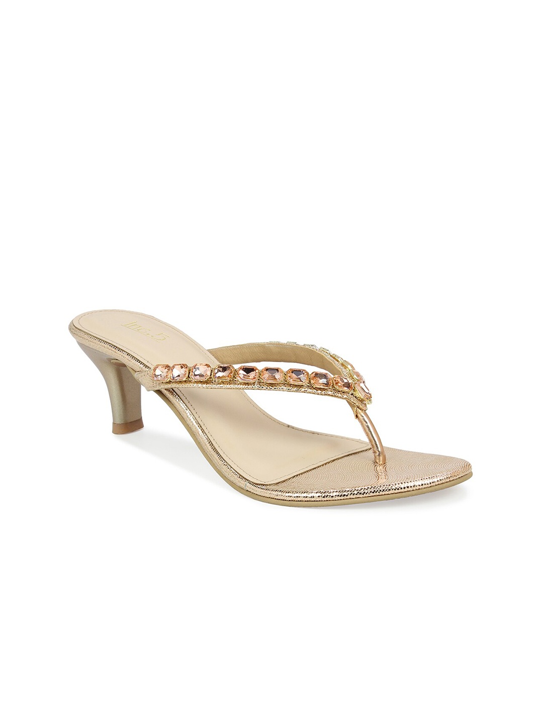 

Inc 5 Women Copper-Toned & Copper-Toned Ethnic Comfort Sandals