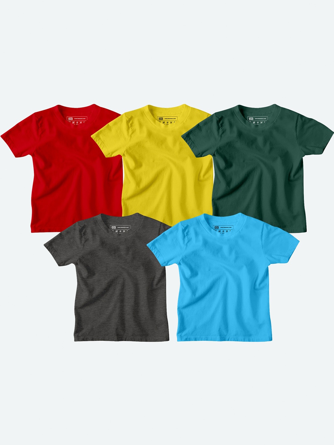 

BE AWARA Kids Set Of 5 Printed T-shirt, Na