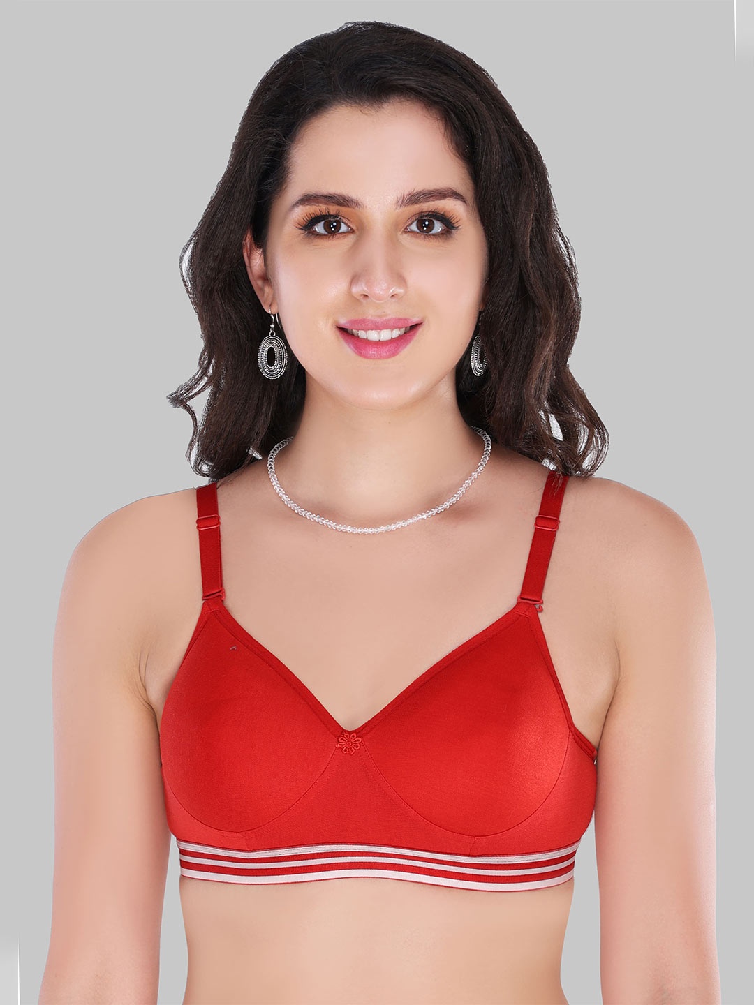 

Innocence Red Lightly Padded Everyday Bra