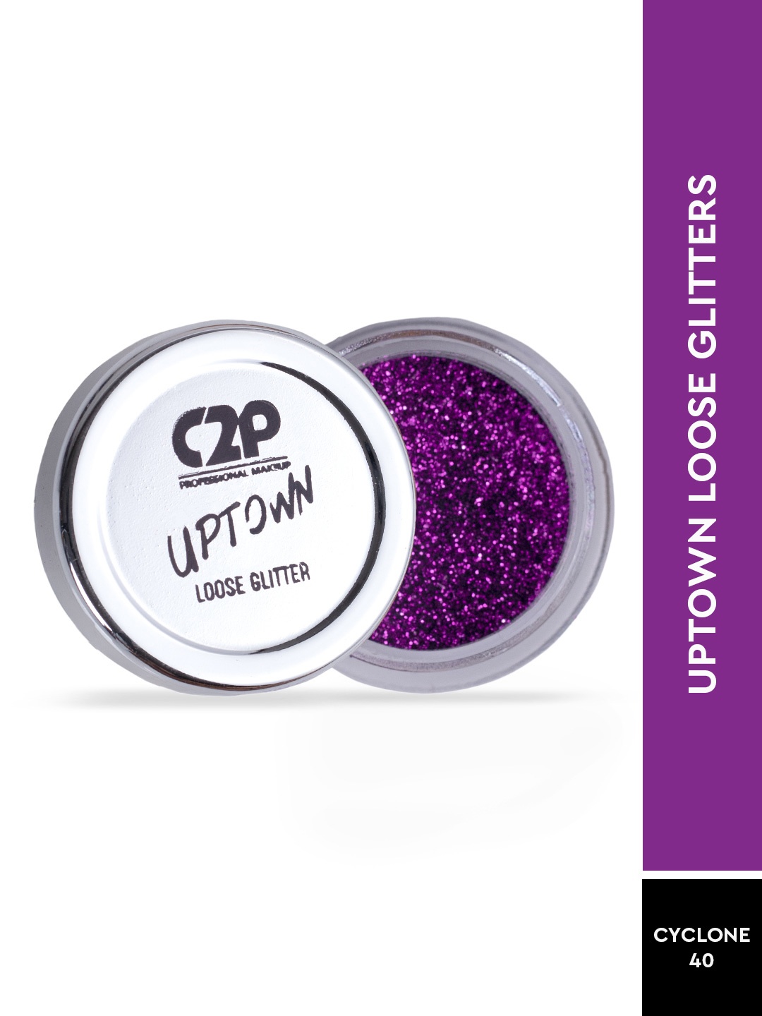 

C2P PROFESSIONAL MAKEUP Uptown Loose Glitters Eyeshadow - Cyclone 40, Purple