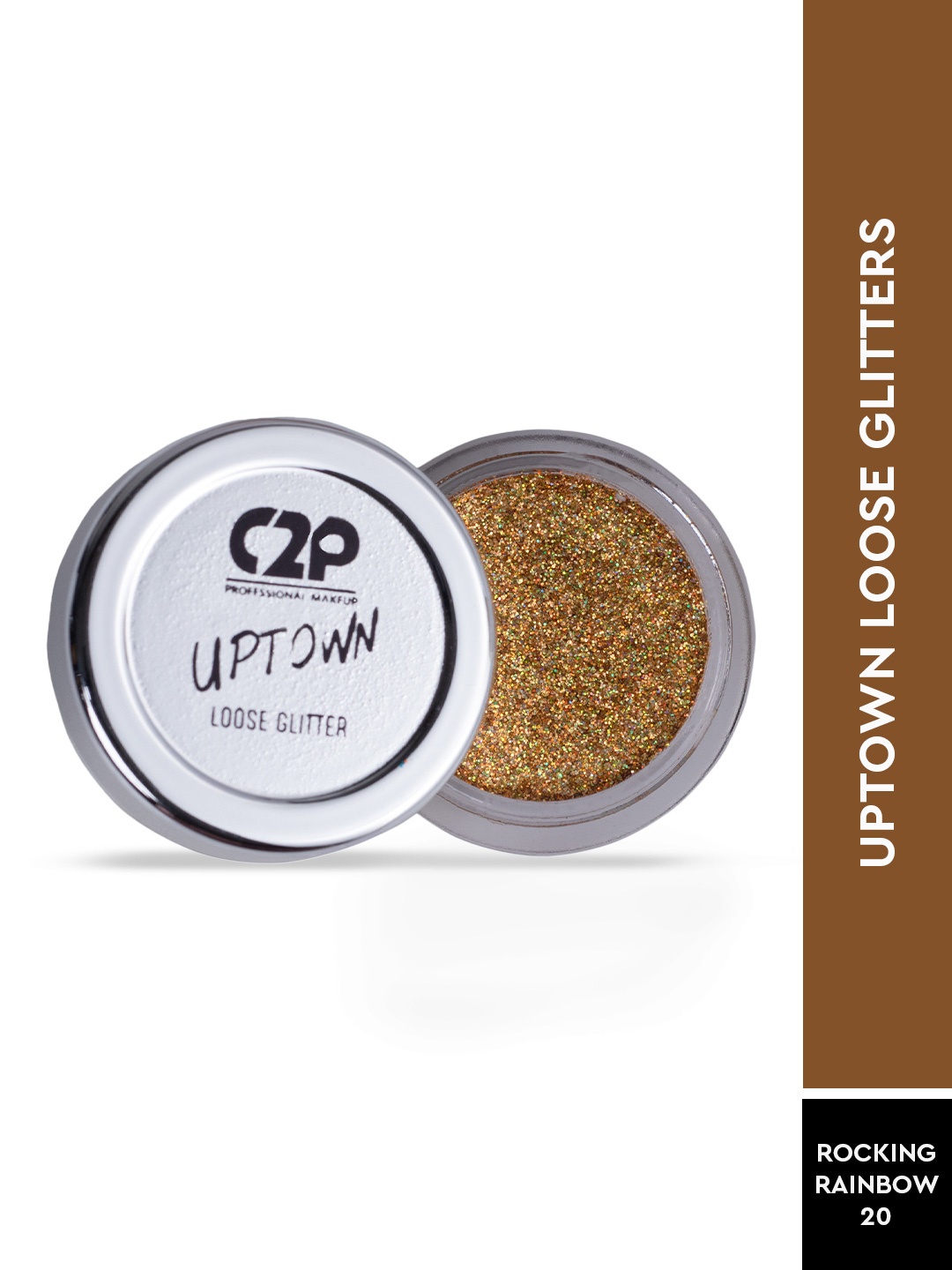 

C2P PROFESSIONAL MAKEUP Uptown Loose Glitters Eyeshadow - Rocking Rainbow 20, Gold