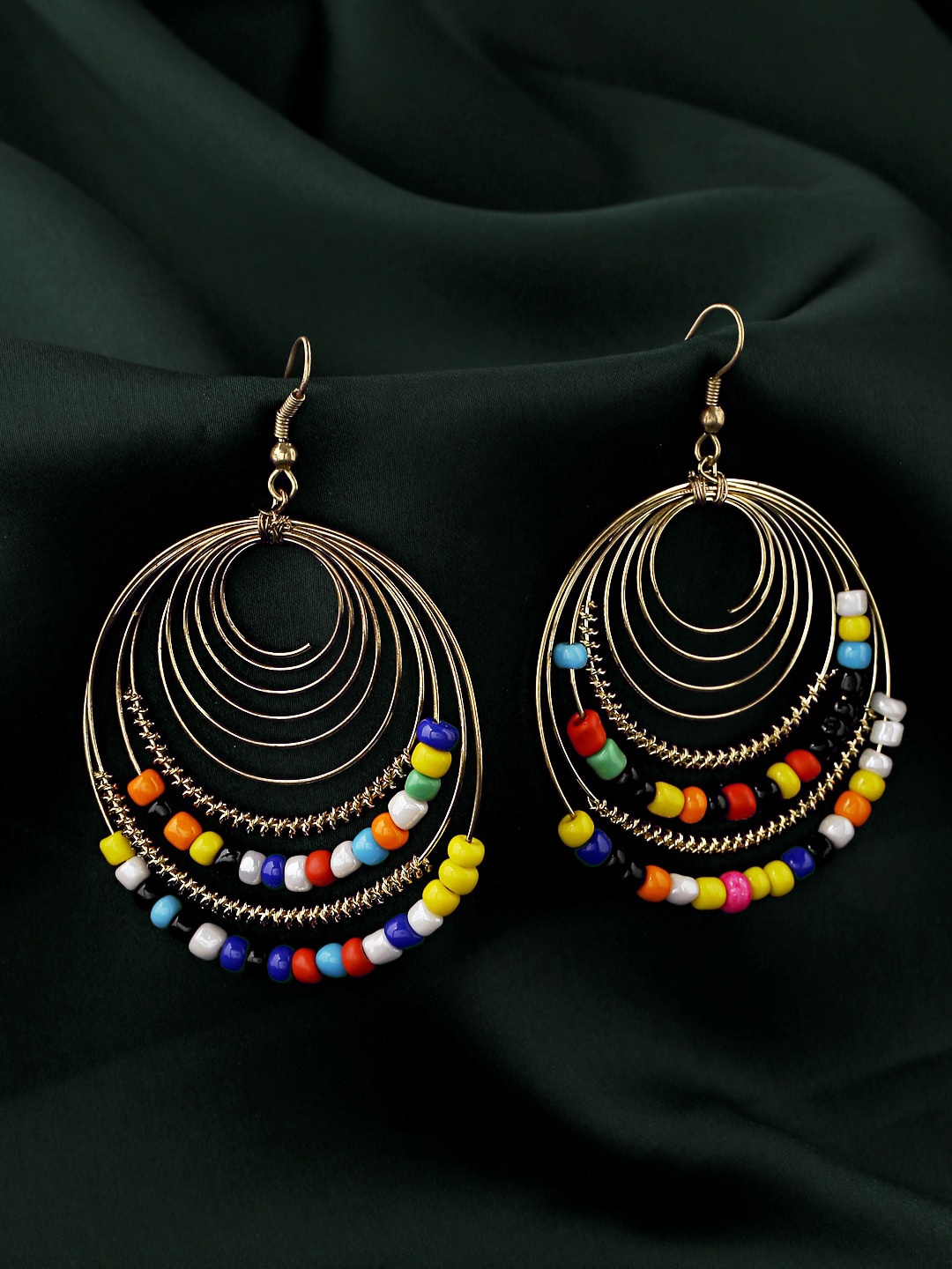 

Yellow Chimes Multicoloured Contemporary Drop Earrings, Multi