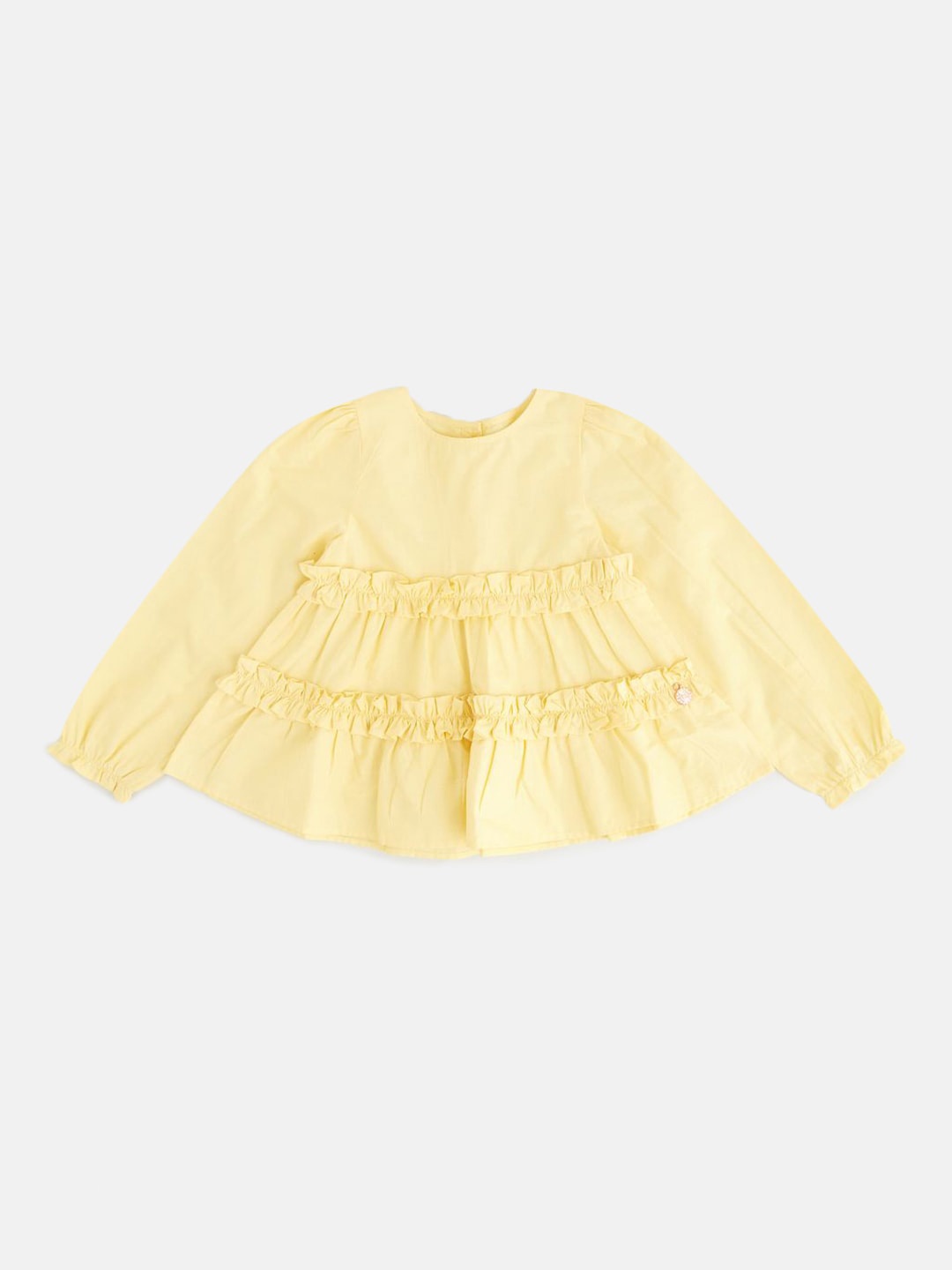 

Angel & Rocket Yellow Ruffles Top