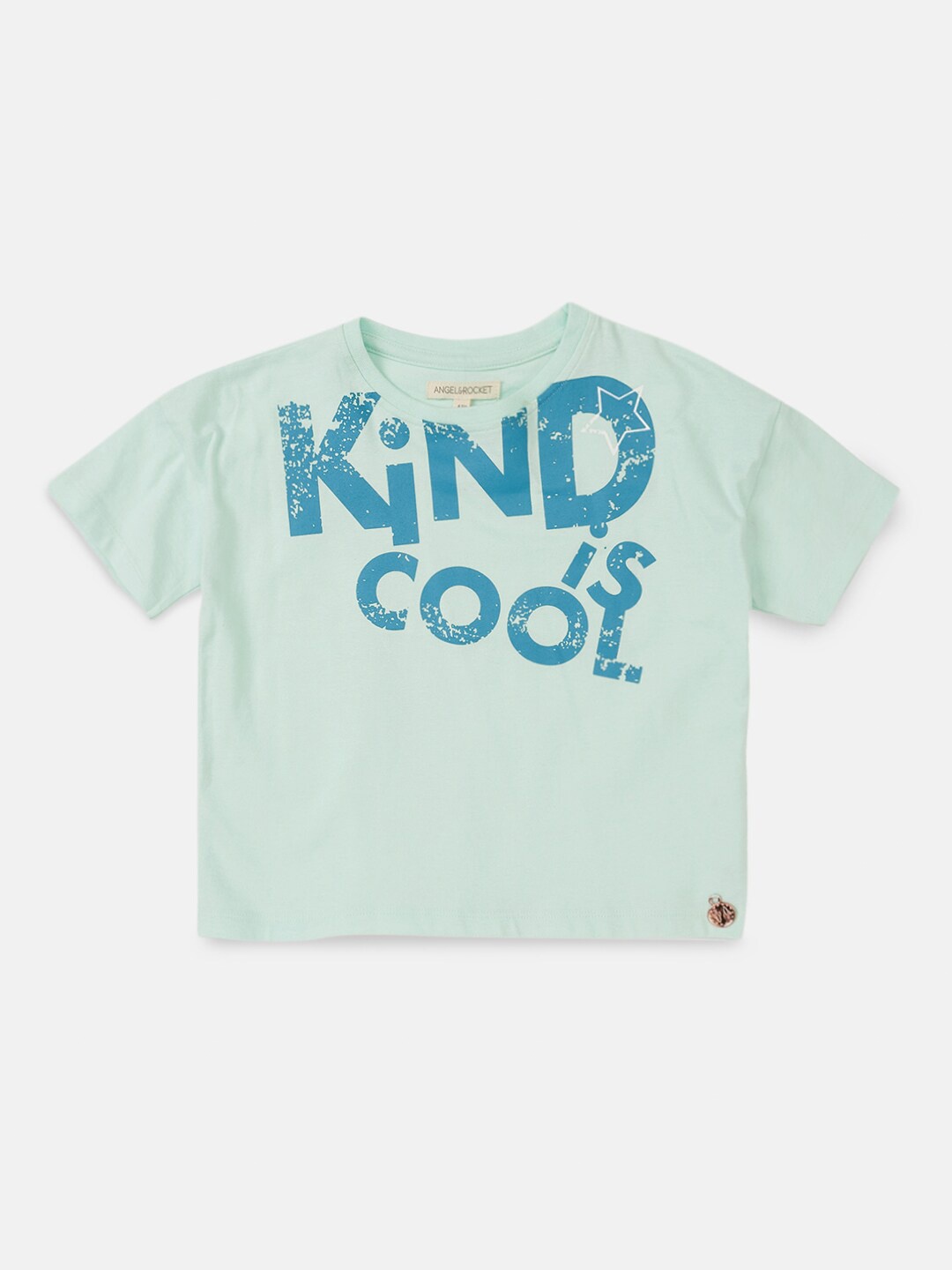 

Angel & Rocket Turquoise Blue Printed Top