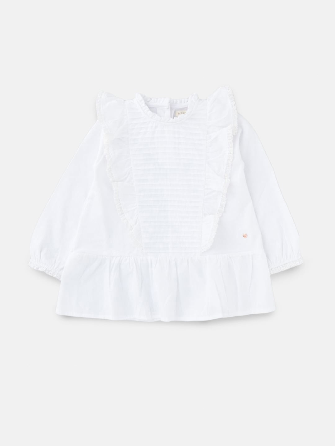 

Angel & Rocket White Ruffles Peplum Top