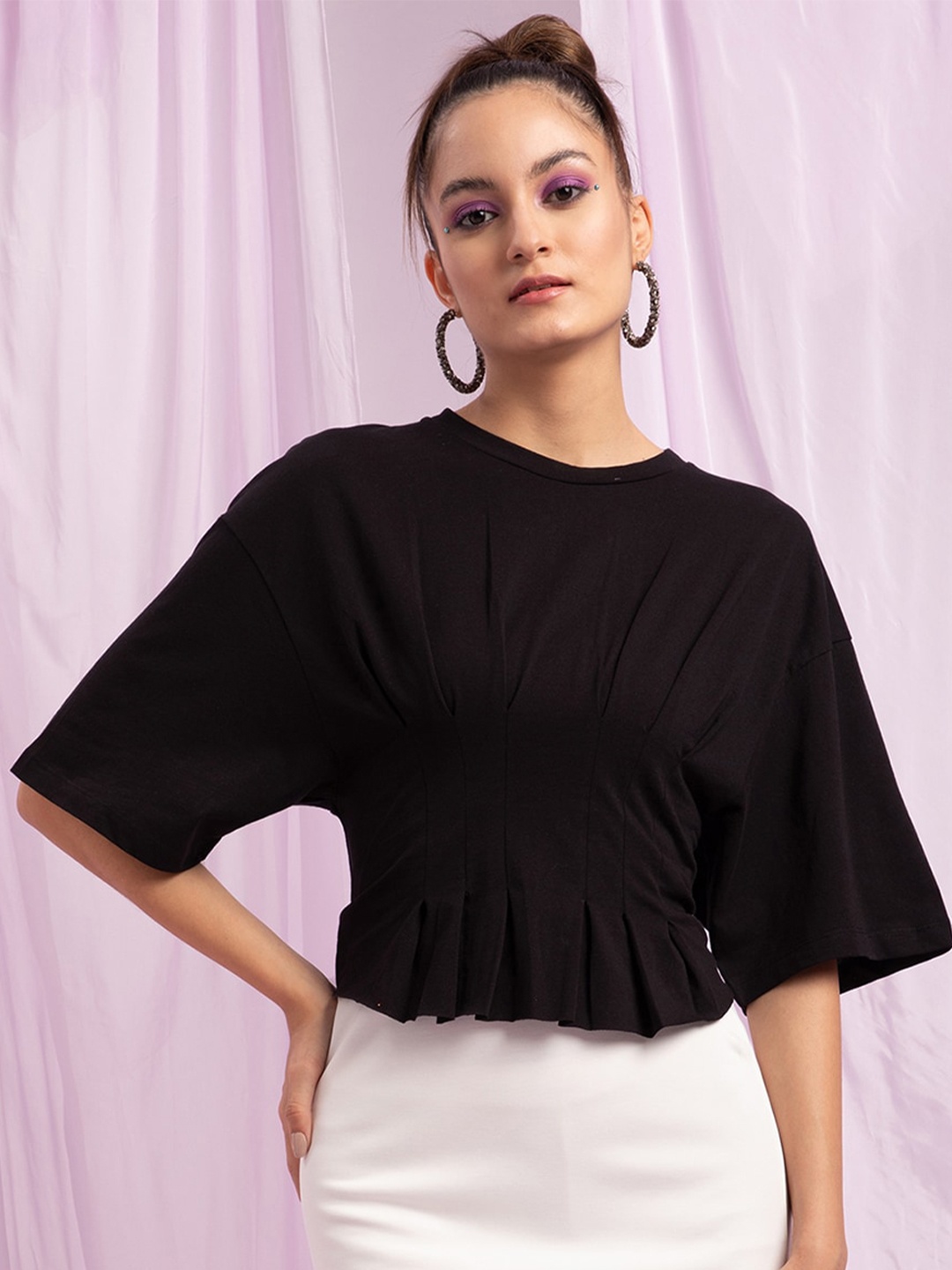 

KENDALL & KYLIE Black Cinched Waist Top