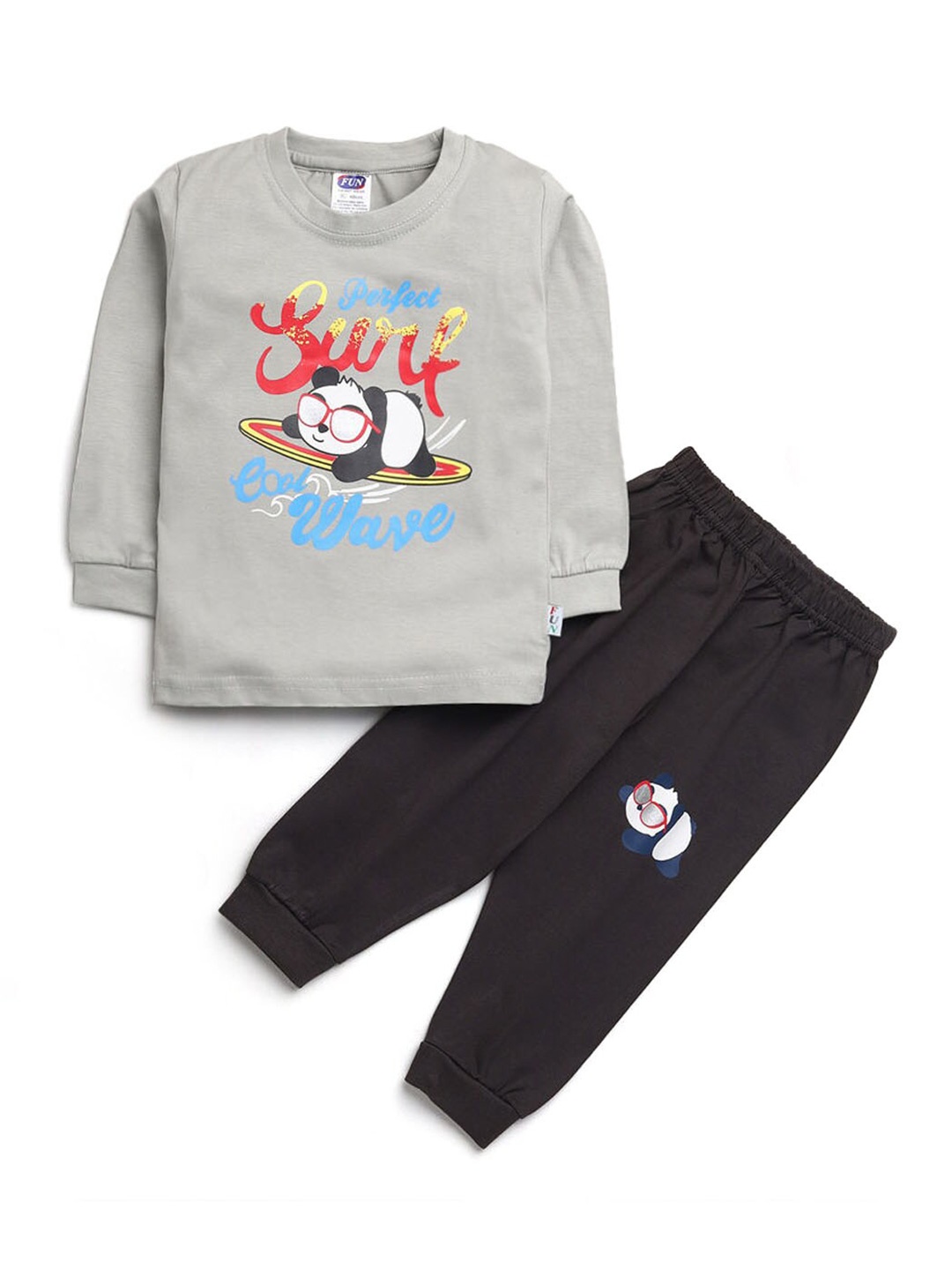 

Hopscotch Boys Grey Printed T-shirt with Trousers