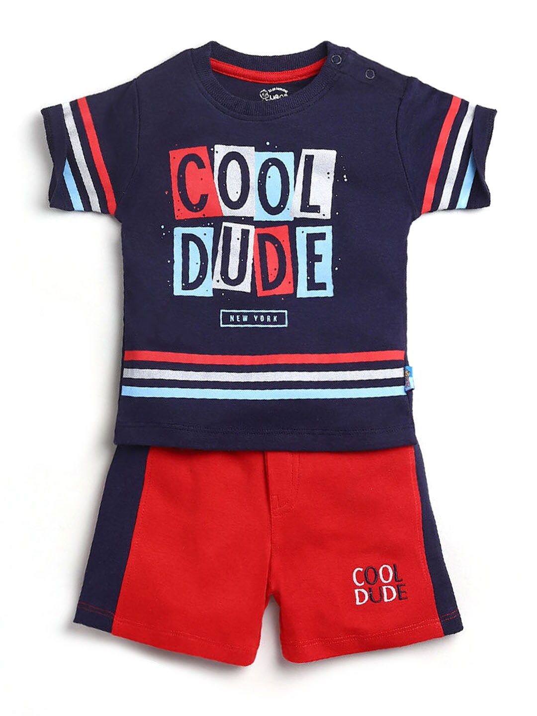 

Hopscotch Boys Red Printed T-shirt with Shorts