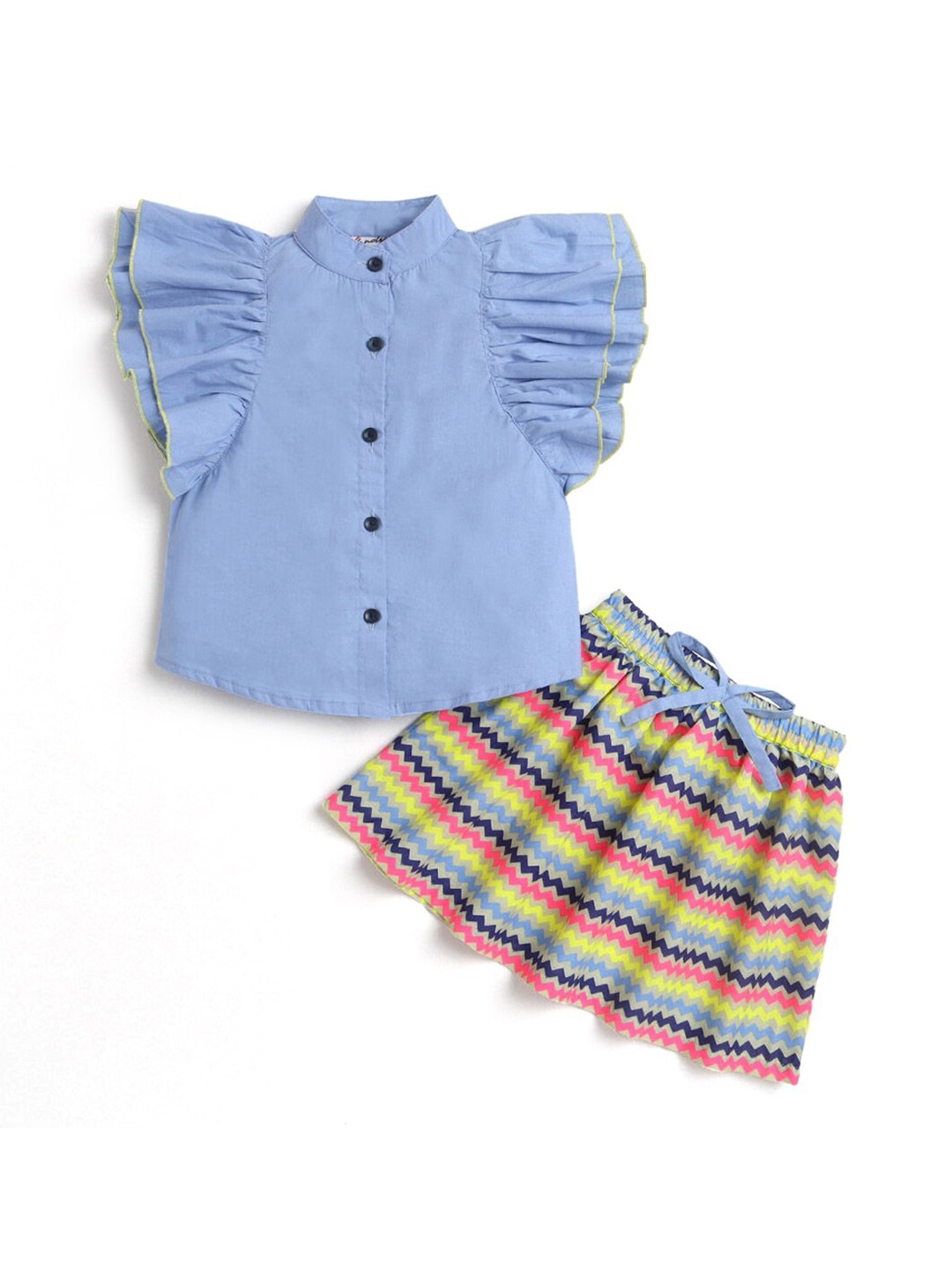 

Hopscotch Girls Blue Top with Skirt