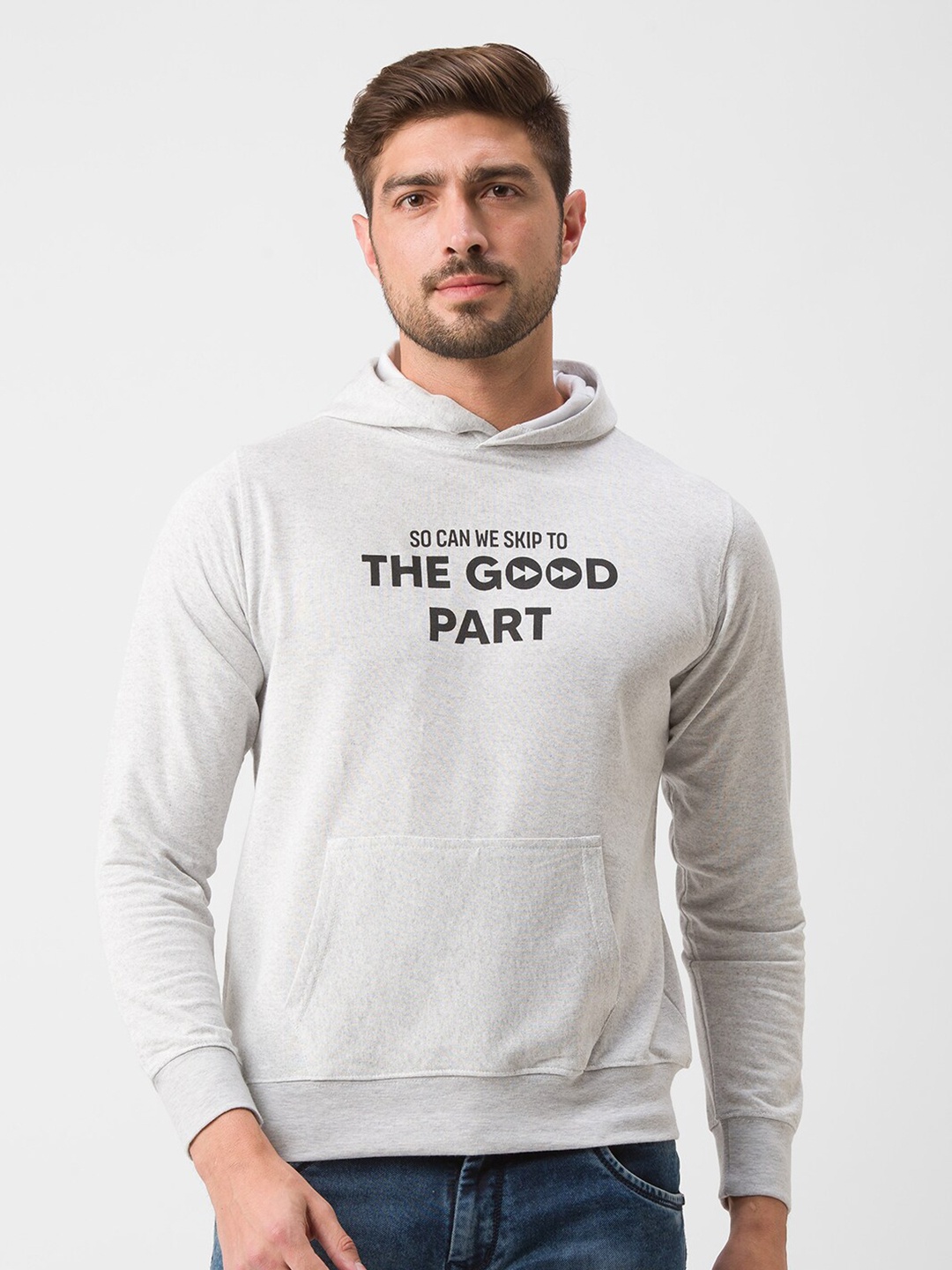 

Nick&Jess Unisex Grey Printed Sweatshirt