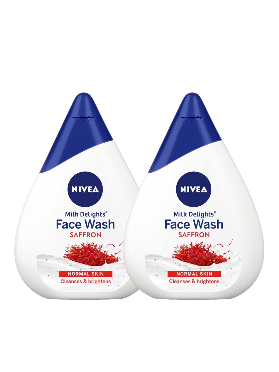 

Nivea Set of 2 Milk Delights Face Wash with Precious Saffron for Normal Skin - 100ml each, White