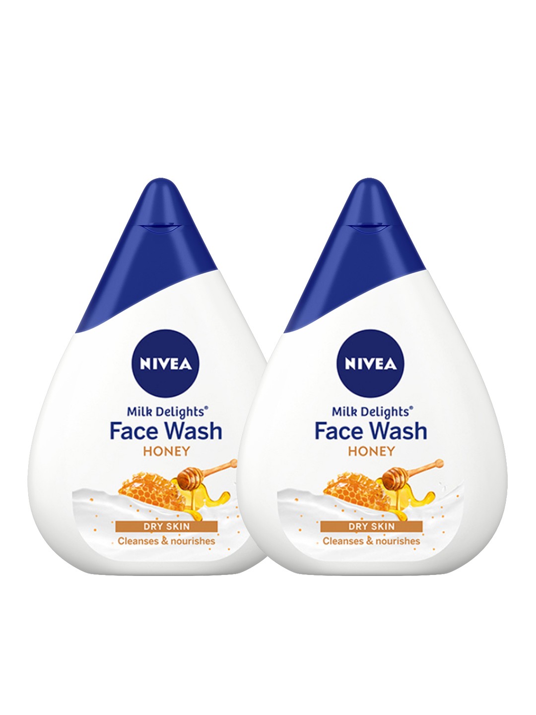 

Nivea Set of 2 Milk Delights Moisturizing Honey Face Wash - 100ml each, White