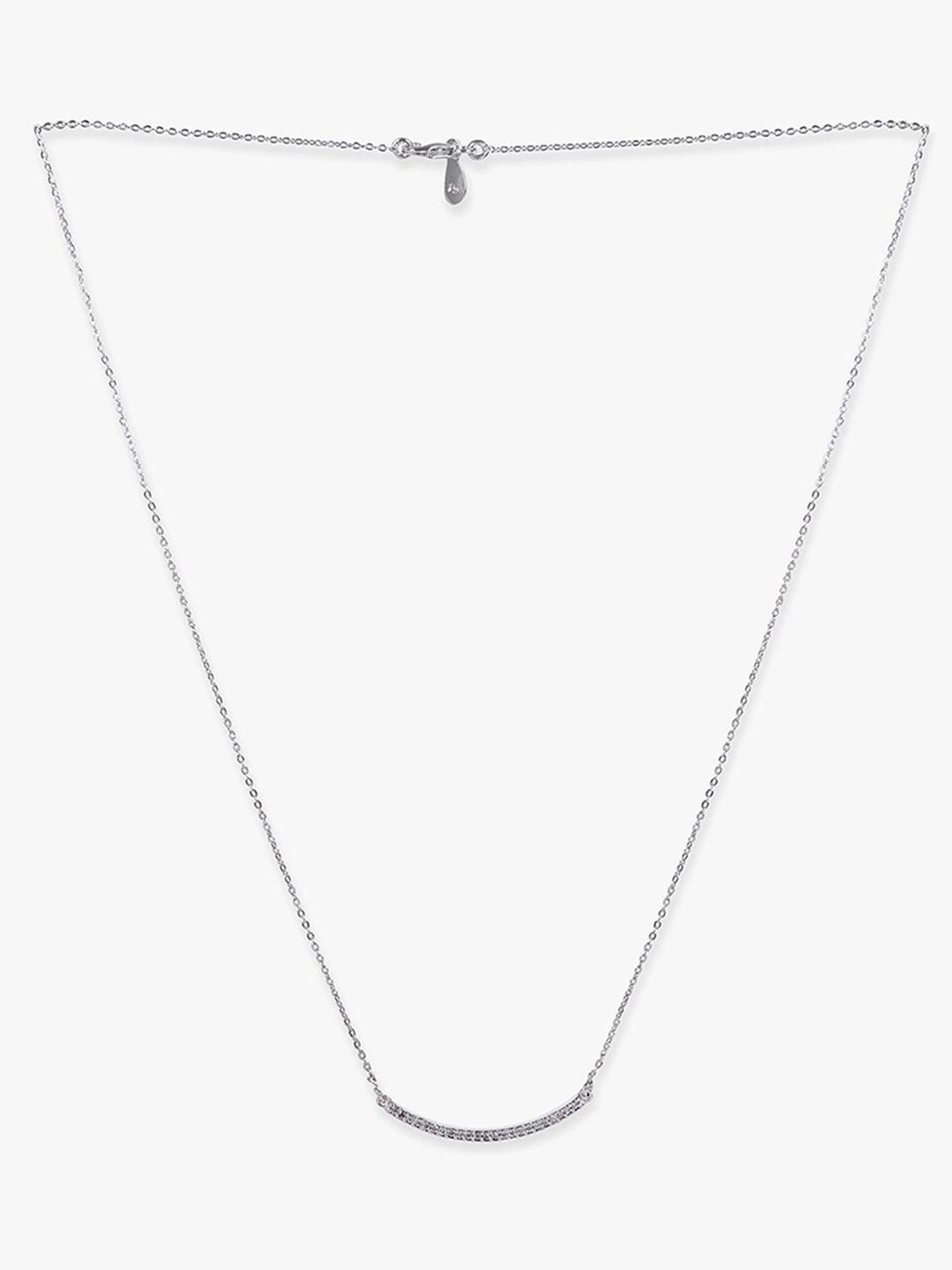 

Mikoto by FableStreet 925 Sterling Silver Rhodium-Plated Delicate Chain Necklace