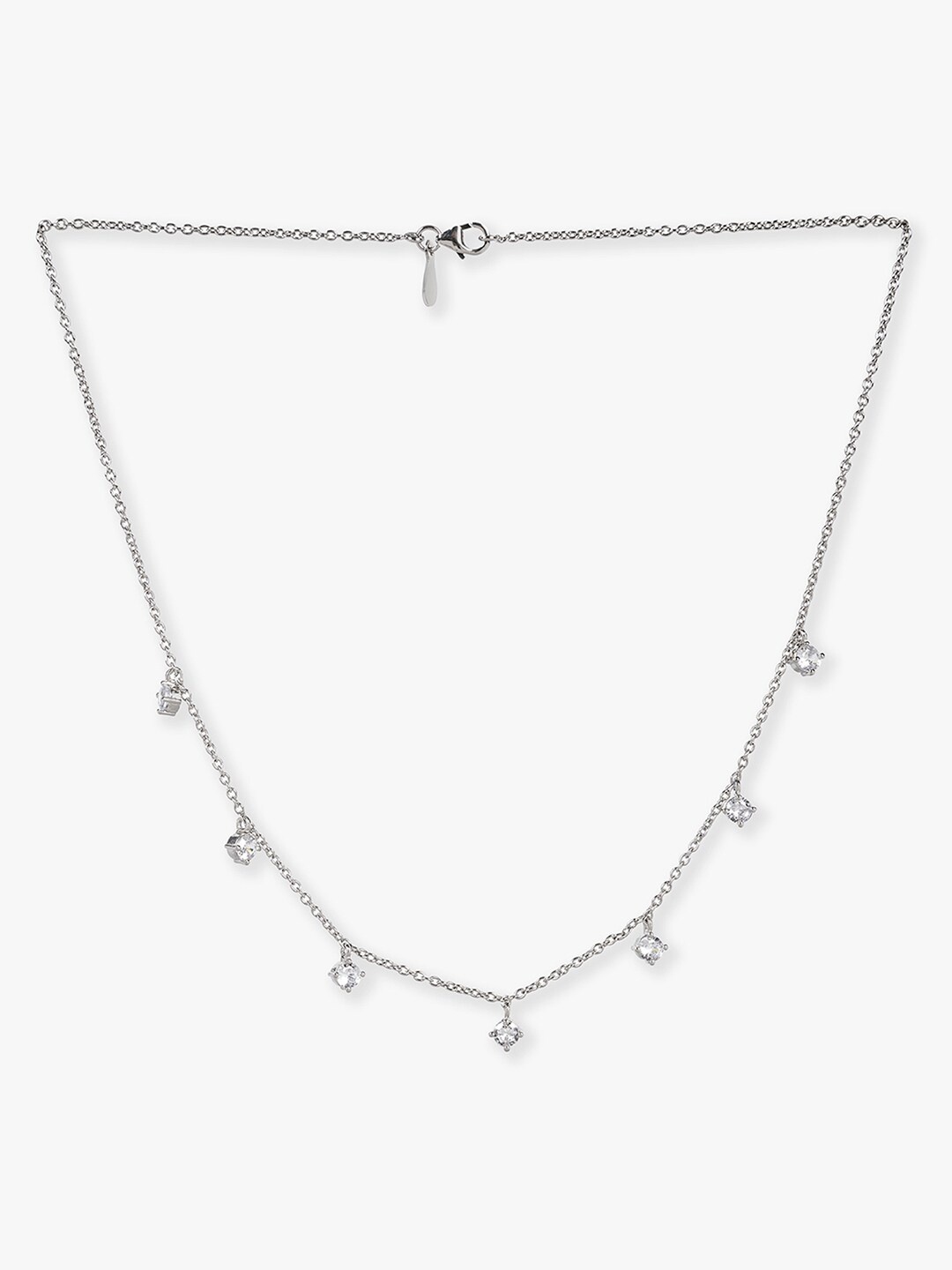 

March by FableStreet Silver-Plated 925 Sterling Silver Starlight Zircon Necklace