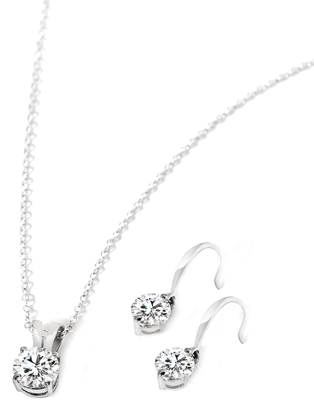 

Mikoto by FableStreet Rhodium-Plated 925 Sterling Silver Classic Sterling Jewellery Set