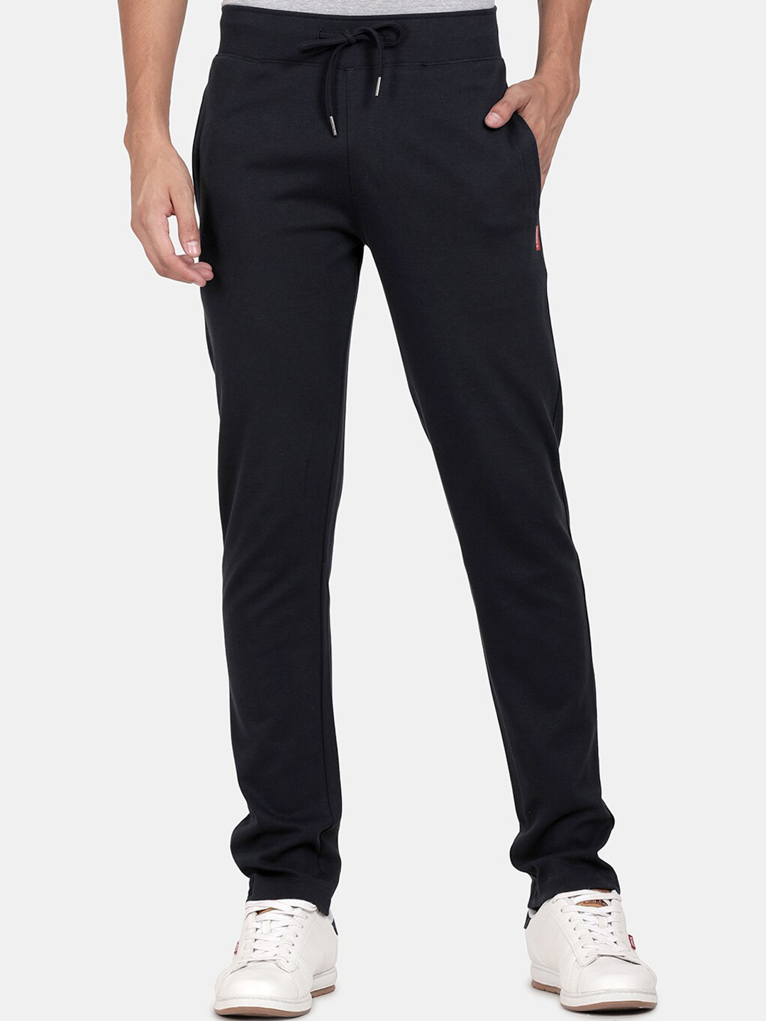 

t-base Men Navy Blue Cotton Polyester Interlock Track Pant