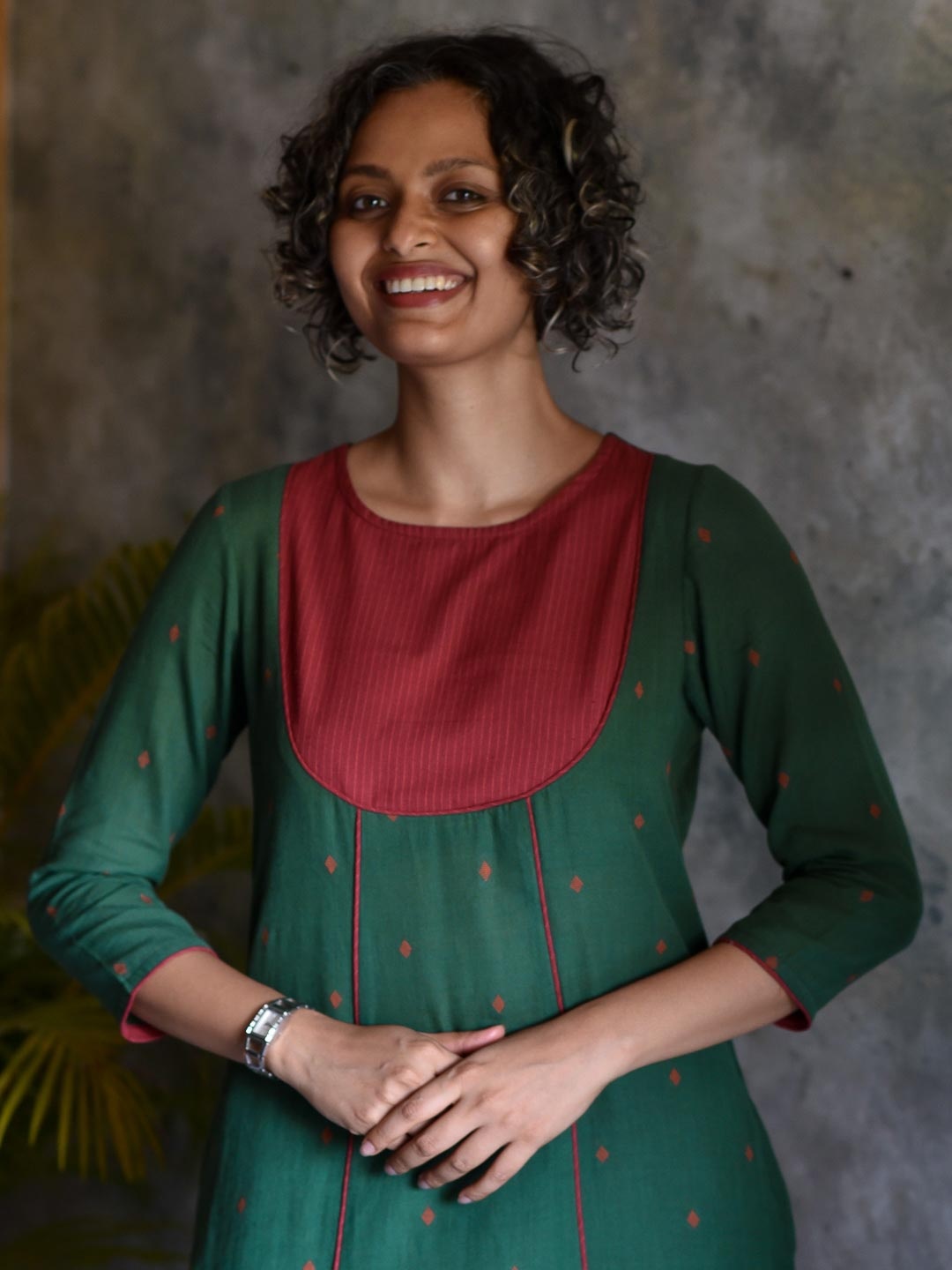

Suta Women Green Ethnic Motifs Printed Pure Cotton Kurta with Trousers