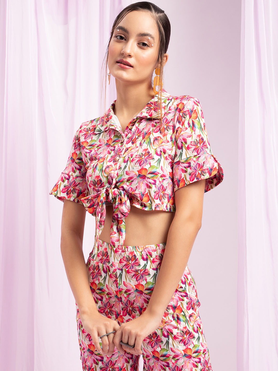 

KENDALL & KYLIE Women Multicoloured Floral Printed Casual Shirt, Multi