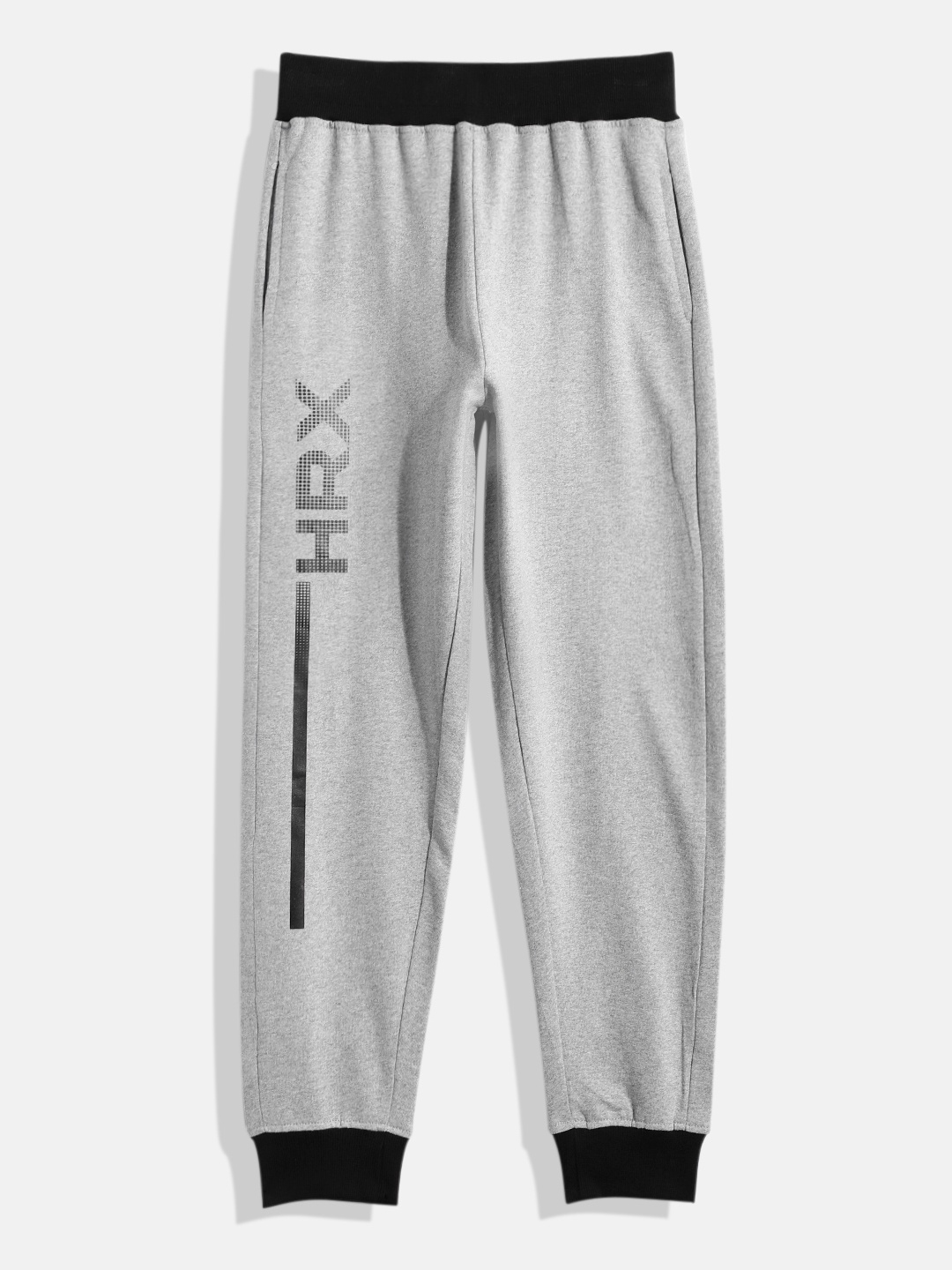 

HRX by Hrithik Roshan Boys Grey Melange Brand Logo Print Detail Joggers
