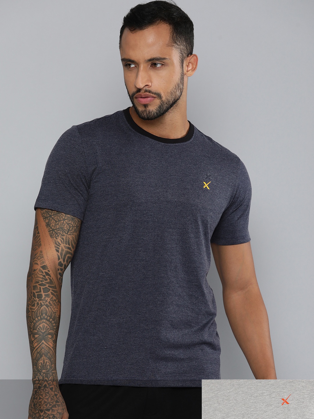 

HRX by Hrithik Roshan Men Pack of 2 T-shirts, Navy blue