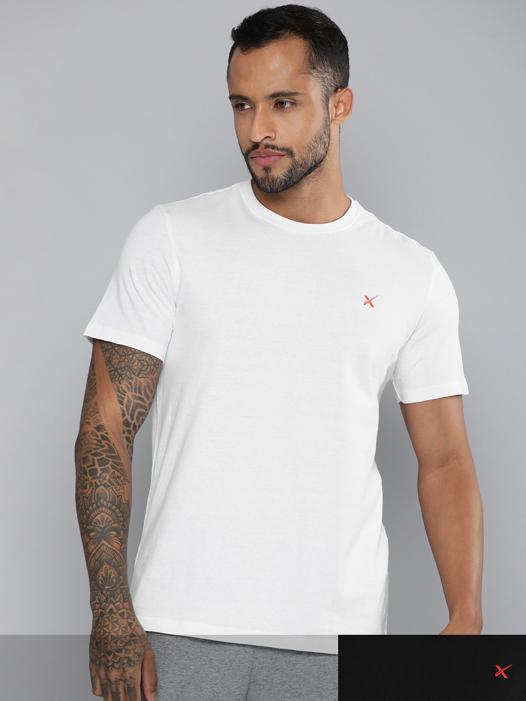 

HRX by Hrithik Roshan Men Pack of 2 Cotton T-shirts, White