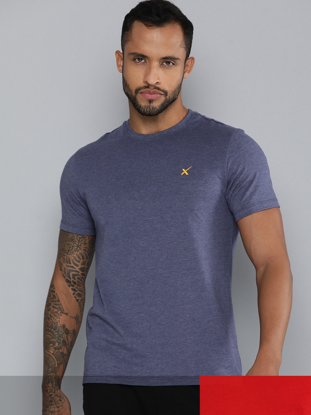 

HRX by Hrithik Roshan Men Pack of 2 T-shirts, Navy blue