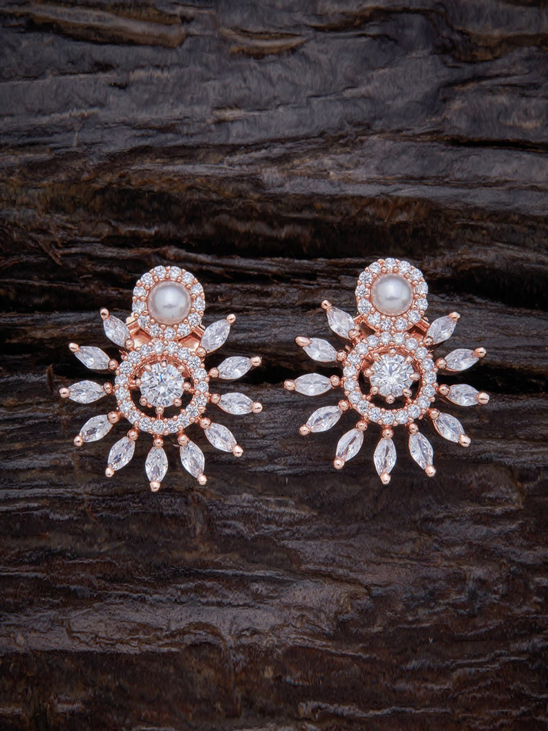 

Kushal's Fashion Jewellery White Contemporary Studs Earrings