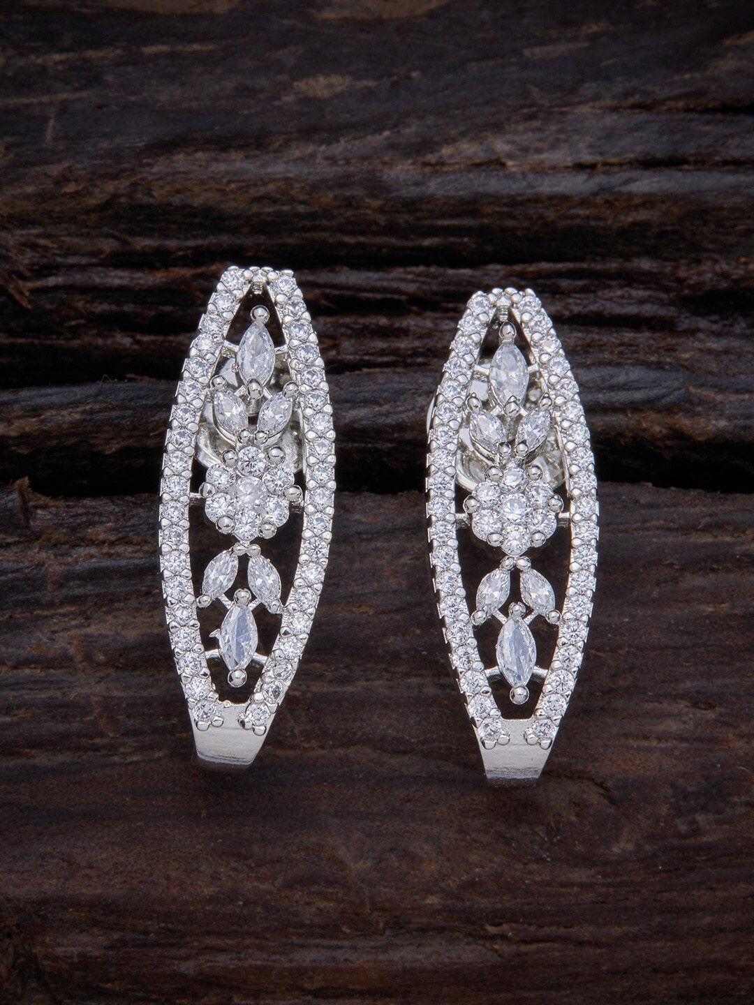 

Kushal's Fashion Jewellery White Contemporary Studs Earrings