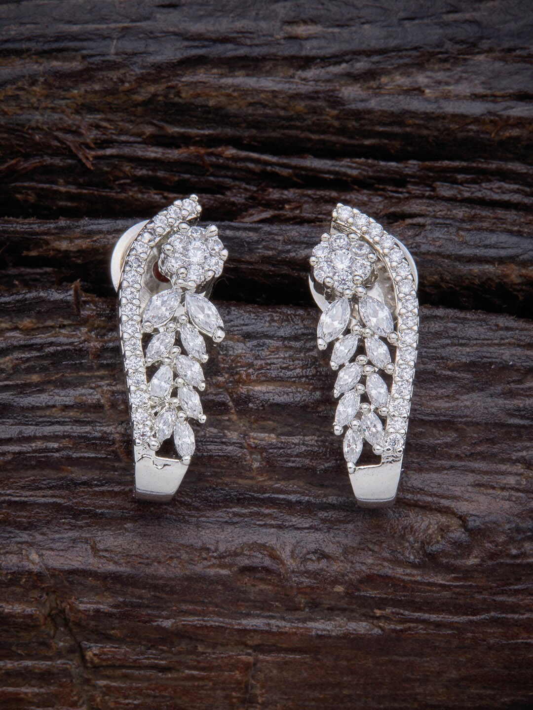 

Kushal's Fashion Jewellery White Contemporary Studs Earrings