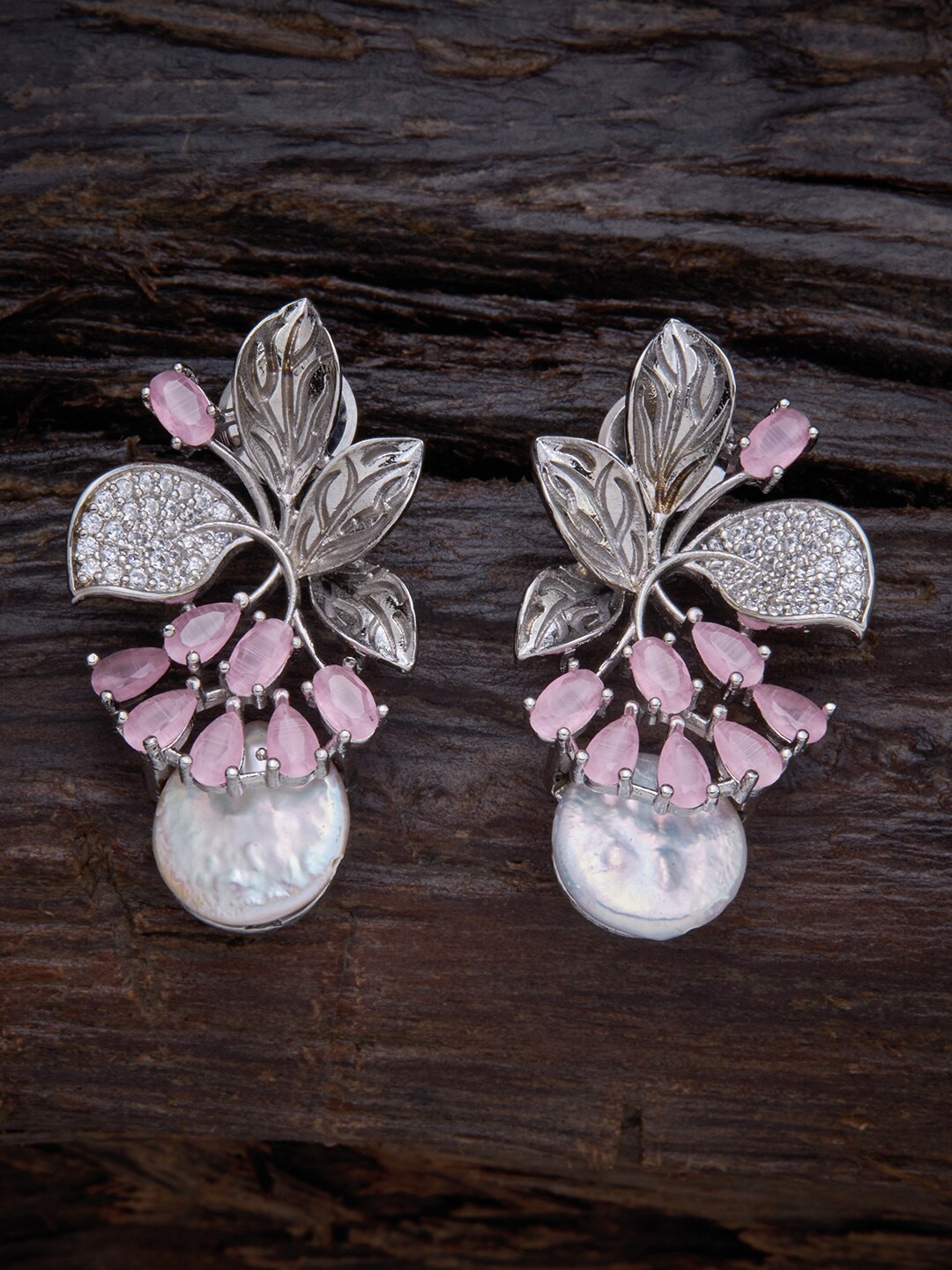 

Kushal's Fashion Jewellery Pink Contemporary Studs Earrings