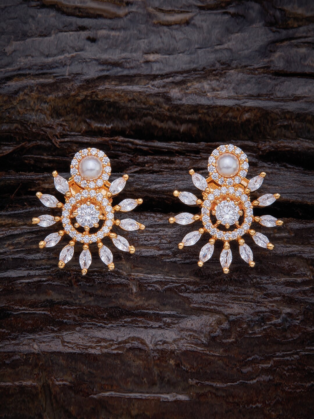 

Kushal's Fashion Jewellery White Contemporary Studs Earrings