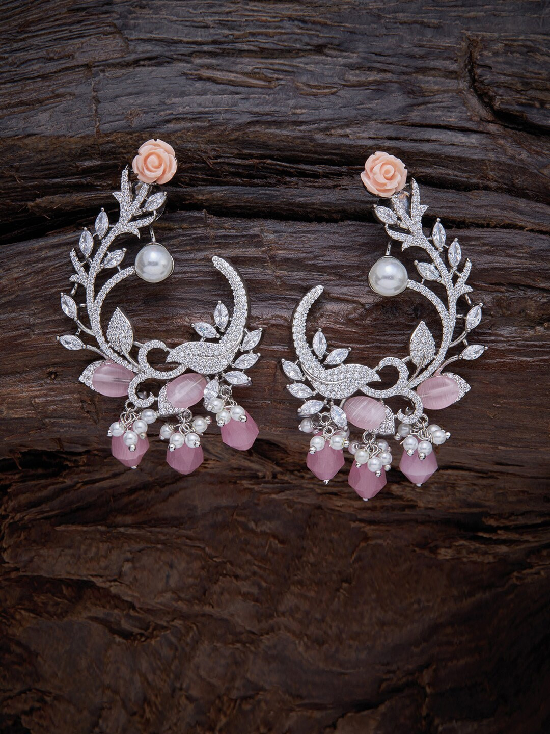 

Kushal's Fashion Jewellery Pink Contemporary Studs Earrings