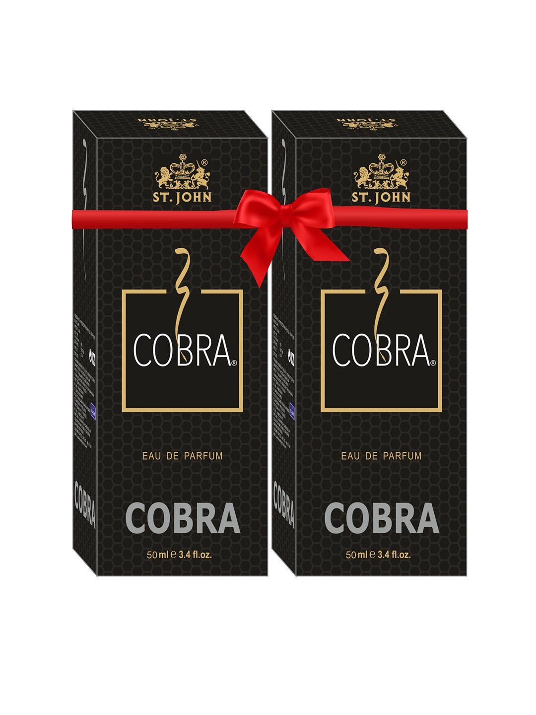 

St. John Men Set of 2 Cobra Eau de Parfum - 50 ml each, Black