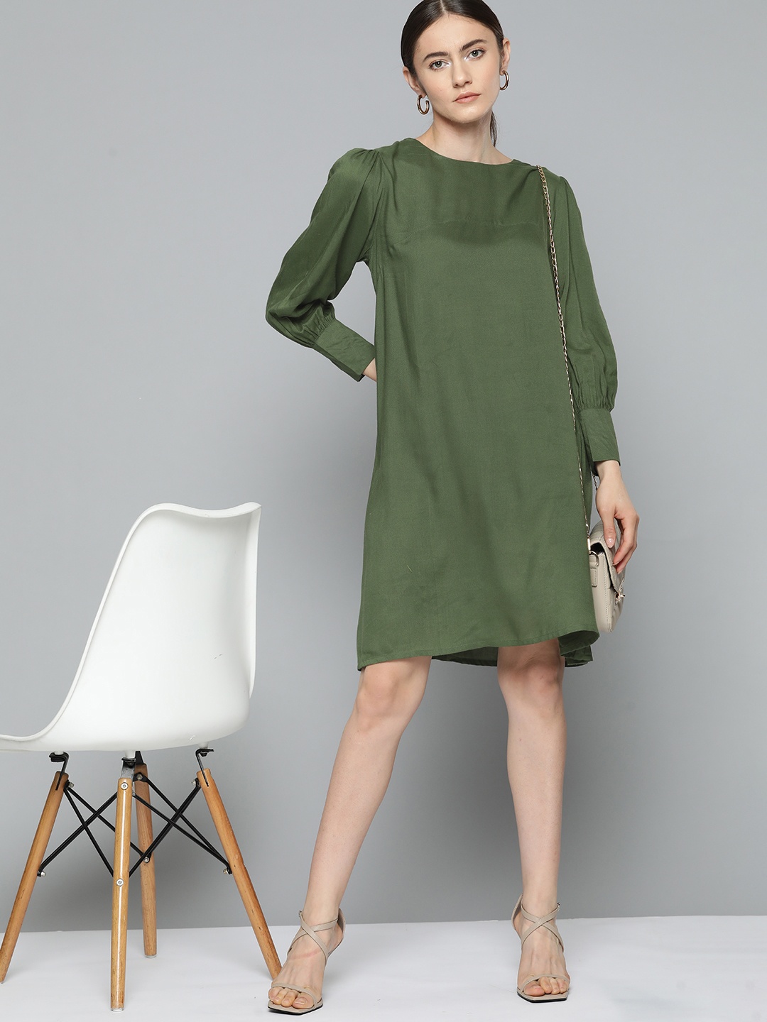 

Chemistry Green A-Line Dress