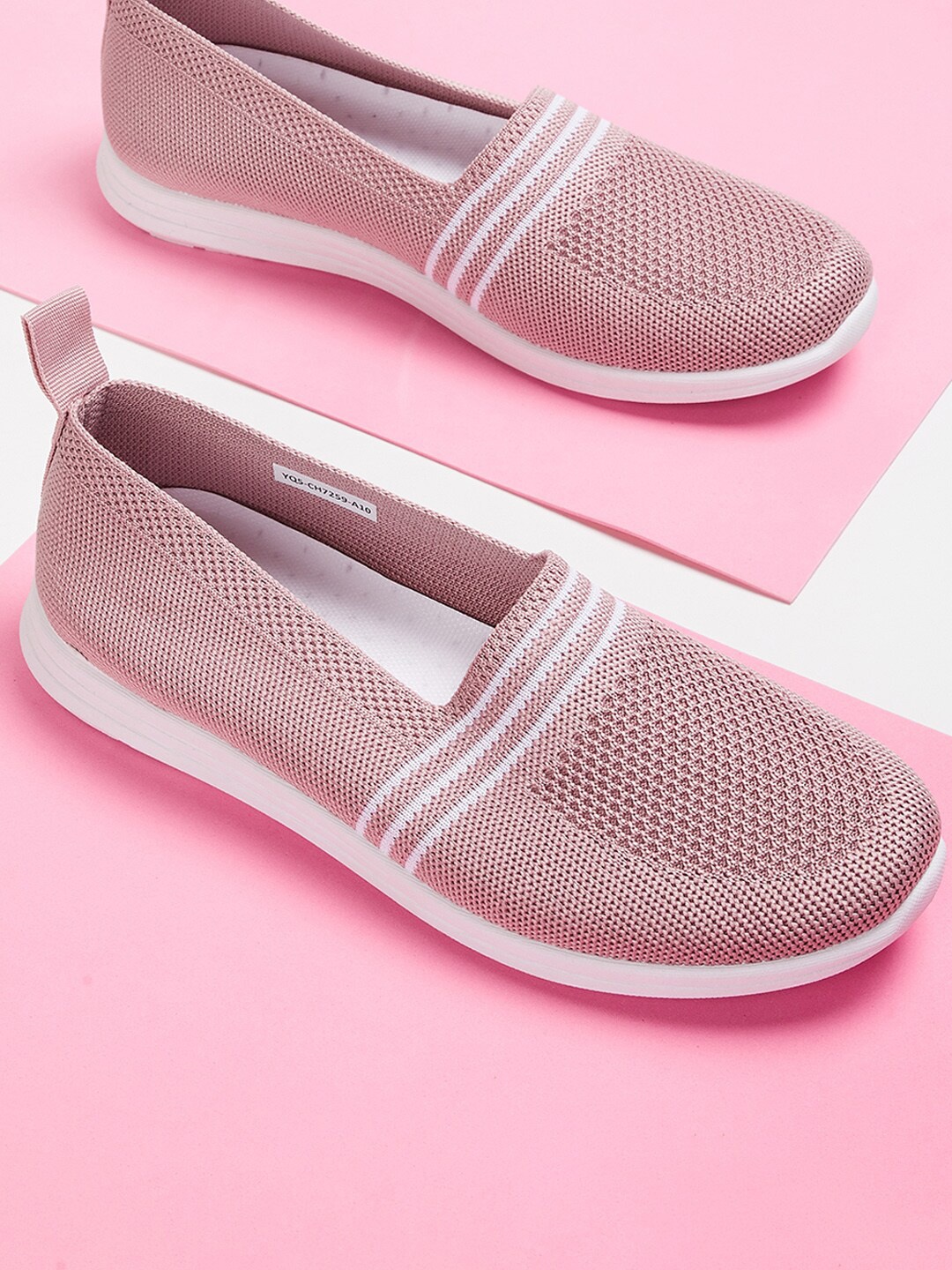 

Ginger by Lifestyle Women Multicoloured Woven Design Slip-On Sneakers, Multi