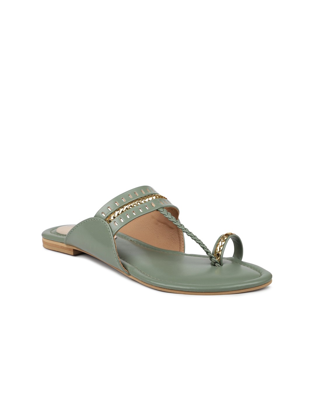 

DESIGN CREW Women Green One Toe Flats